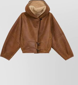 Isabel Marant shearling hooded cropped jacket