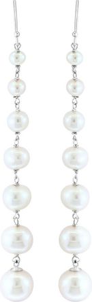 Effy Sterling Silver 3-9mm Graduated Freshwater Pearl Drop Earrings in White at Nordstrom Rack