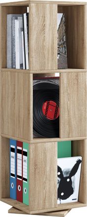 ebuy24 Estante De Madera Vcm De Pie Estante Giratorio Dimensiones Aprox. Al. 109 X An. 34 X T. 34 Cm Estante Elegante Estante De Oficina - Stifta Xl (roble S