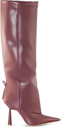 Giaborghini 110 mm Ros31 leren knielaarzen - Rood