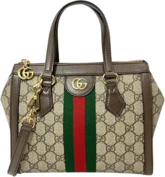 Gucci Pre-owned Ophidia Tote - Dames - Vintage Handtas - Beige - ONE Size - Vintage