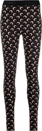 Marine Serre Leggings, female, Multicolor, Size: L Black Nylon Casual Leggings
