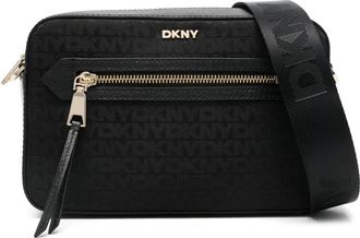 DKNY Zwarte Crossbody Tas Casual Stijl - Dames - Schoudertassen - Zwart - ONE Size - Leer - Tassen