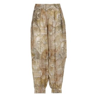 Zimmermann Tapered Trousers, female, Beige, Size: XS Leopard Silk Trousers