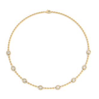 Vir Jewels 5 cttw Lab Grown Diamond Necklace in Sterling Silver 18 Inch For Women