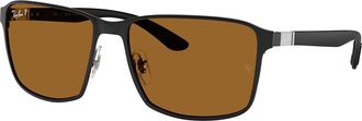 Ray-Ban RB3721CH Polarized 186/BB Mens Sunglasses Black Size 59