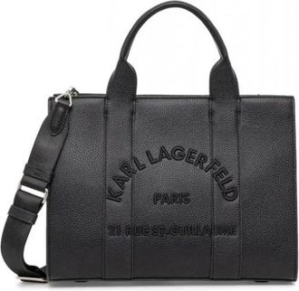 Karl Lagerfeld Tassen, Dames, Zwart, ONE Size, Polyester, Rue St-Guillaume Tote