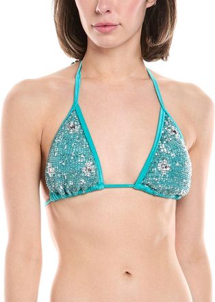 PatBo Patbo Embroidered Sequin Bikini Top