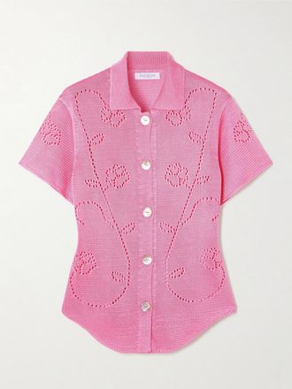Calle Del Mar Camicia In Maglia Pointelle Ivy - Rosa