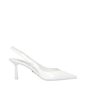Prada White Leather High Heel Womens Pumps