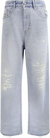 Diesel Cotton Relaxed Fit Womens Jeans