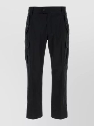Alexander McQueen cotton cargo trousers belt loops back pockets