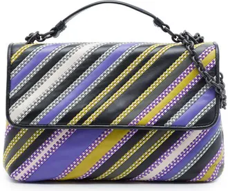 Bottega Veneta Pre-owned Bottega Veneta Small Nappa Diagonal Stripe Satchel Ladies 0GAUG6EJKH0LQ1WX