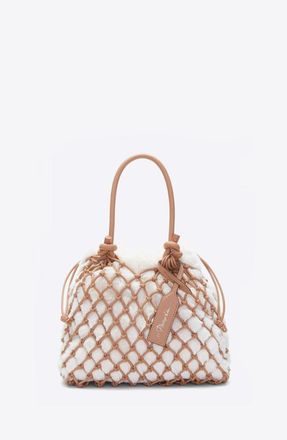 3.1 Phillip Lim Faux Fur Macrame Mini Sac in Ivory /Camel at Nordstrom