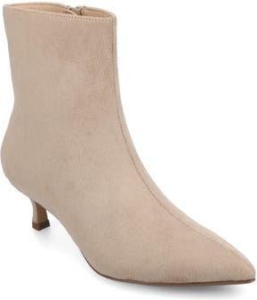 Journee Collection Arely Bootie in Taupe Suede at Nordstrom Rack, Size 7.5