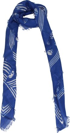 Alexander McQueen Alexander Mc Queen Herrens Modalschal Blau/Wei&szlig;