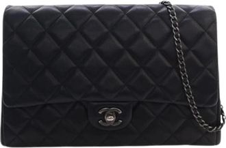 Chanel Pre-owned Quilted Lambskin Shoulder Bag - Dames - Vintage Schoudertas - Zwart - ONE Size - Leer - Vintage