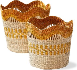 Tag Scallop Basket S/2 Orange Multi Sea Grass Summer at Nordstrom