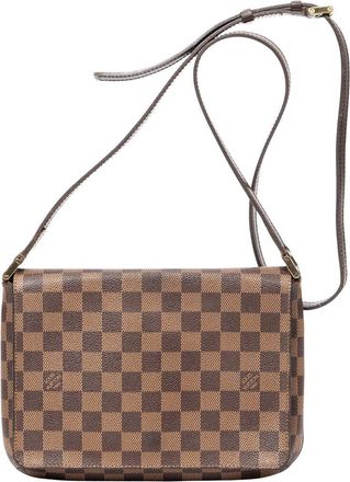 Louis Vuitton Brown Damier Ebene Musette Tango Long Strap (Authentic Pre- Loved)