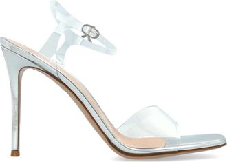 Gianvito Rossi Cher Sandalen met Hak - Dames - Sandalen met hakken - Grijs - 41 EU - Leer - Schoenen