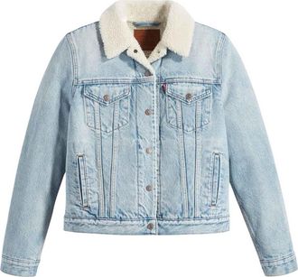 Levi's Dames/Dames Originele Sherpa Truckerjas (Lichtblauw)