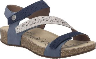 Josef Seibel Tonga 73 Ankle Strap Platform Wedge Sandal in Indigo Multi at Nordstrom, Size 11-11.5Us