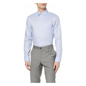 Seidensticker Heren, Overhemden, Blauw, Maat: 2XL