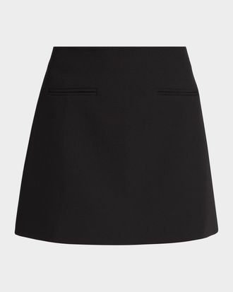 Milly Cady Solid Mini Skirt