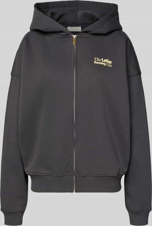 LeGer By Lena Gercke Oversized Sweatjacke mit Kapuze Modell Admira in Dunkelgrau, Gr&ouml;&szlig;e 34