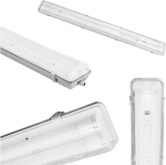 Trade Shop Trade Shop Traesio - Trade Shop - Customs Plafoniera For Tubi Led T8 In Plastic Of 150cm Transparent Impermeabile