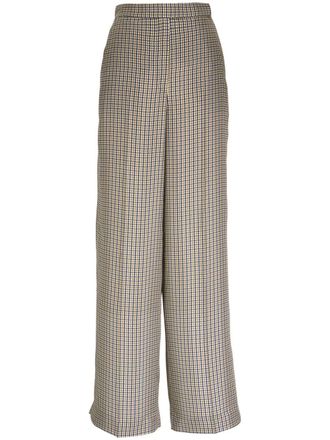 Dorothee Schumacher checked-print trousers - Green