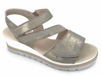 Gabor Womens 4-640-62 Wedge Sandal In Metallic