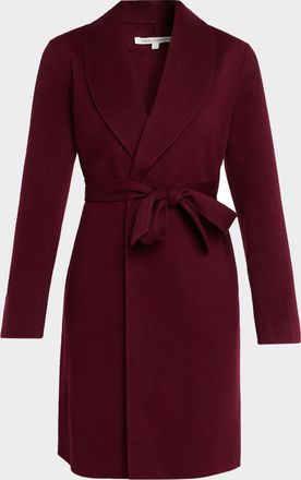 Sofiacashmere Double-Face Belted Wrap Coat