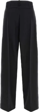 Marni Womens Black Wool Blend Pant Virgin Polyester