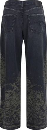 R13 Womens Damon Jeans Baroque Black Cotton