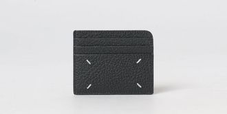 Maison Margiela Portacarte in pelle martellata con Four Stitches