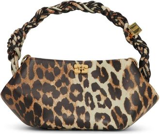 Ganni Bou leopard-print mini bag - women - Polyurethane/Recycled Leather/Polyester - One Size - Brown