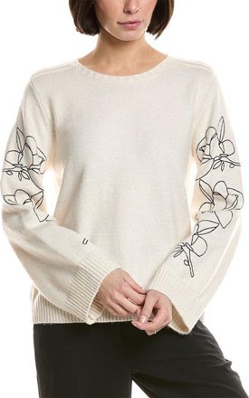 T Tahari Jersey Floral Sweater