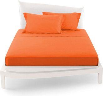 Trade Shop Trade Shop - Compley Of Matrimonial Health United Lenzuola Coordinato Copricuscini - Orange