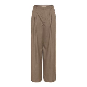 Gestuz Dames, Broeken, Bruin, Maat: M Wol