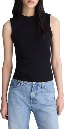 Madewell 90s Shell Tank in Jet Black at Nordstrom, Size Xx-Small