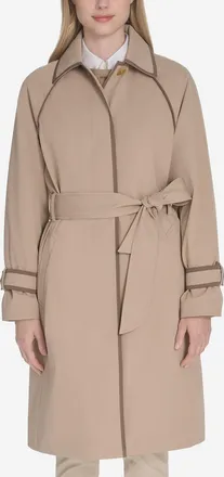 Cole Haan Womens Twill Trench Coat - Beige Size Medium