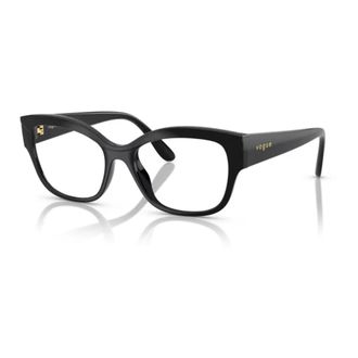 Vogue Glasses, female, Black, 53 MM, Black Eyewear Frames for Women