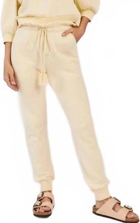 Something Navy Meghan Paperbag Sweatpants In Yellow