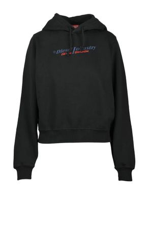Diesel Black Cotton Womens Cropped Sweatshirt