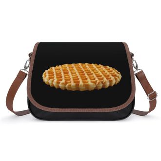 Generic Waffles Crossbody Bags for Women Fashion Leather Shoulder Handbags With Adjustable Strap