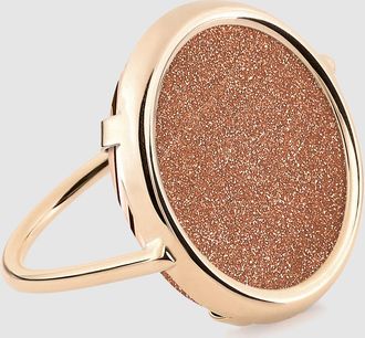 Ginette NY Bague Disc Gold Sandstone Or Rose