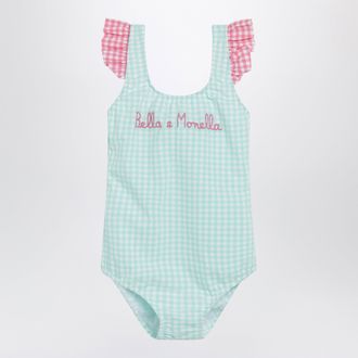 MC2 Saint Barth Bella e Monella swimsuit with Vichy pattern
