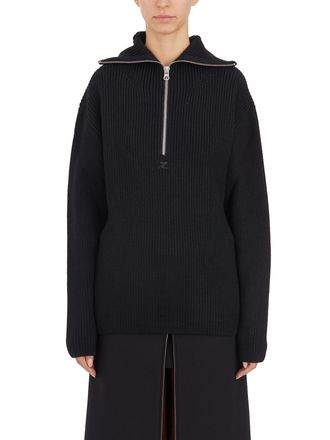 Courr&egrave;ges Zwarte Half Zip Trui