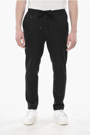 Paolo Pecora Knitted Trousers With Front Pleat And Elastic Waist size 46